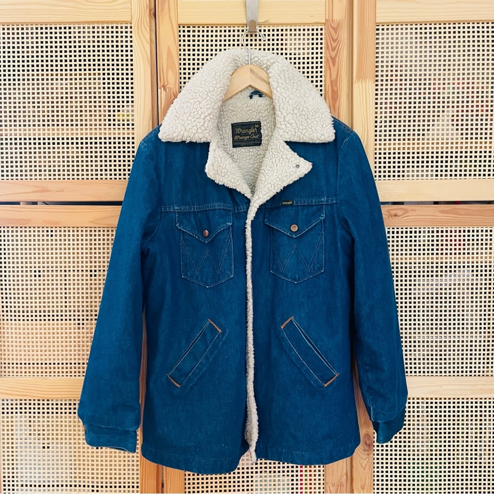 Vintage Denim Wrangler Wrange Coat Men's M/44 Sherpa Lined
